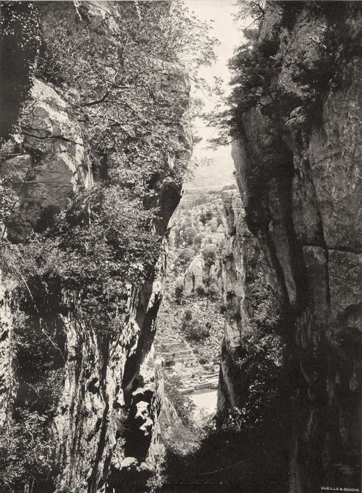 ARDÈCHE. Bois de Païolive- la Gleyzasse 1903 old antique vintage print picture